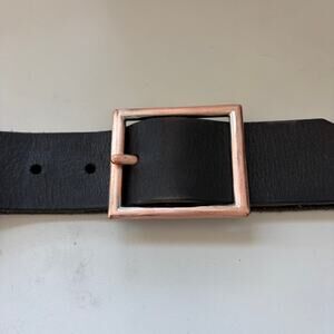 Black Full grain leather belt